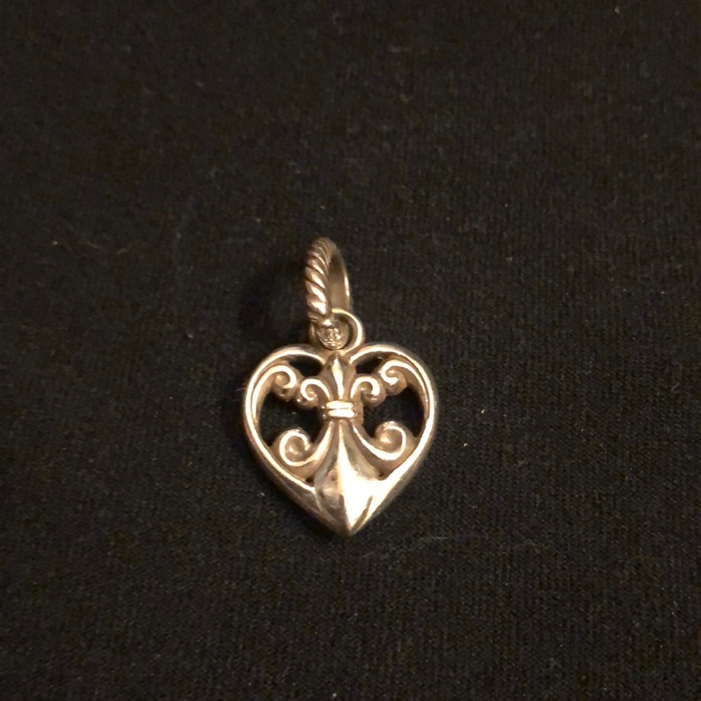 Brighton Charm- Heart with Fleur-de-lis